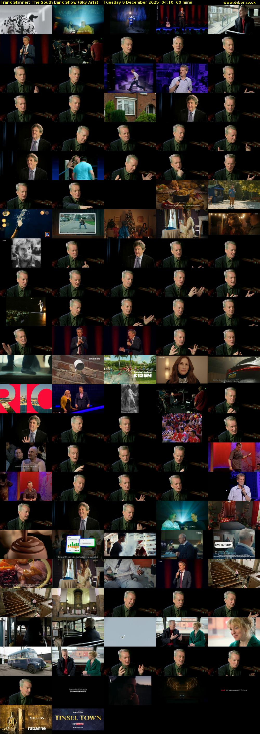 Frank Skinner: The South Bank Show (Sky Arts) Tuesday 9 December 2025 04:10 - 05:10