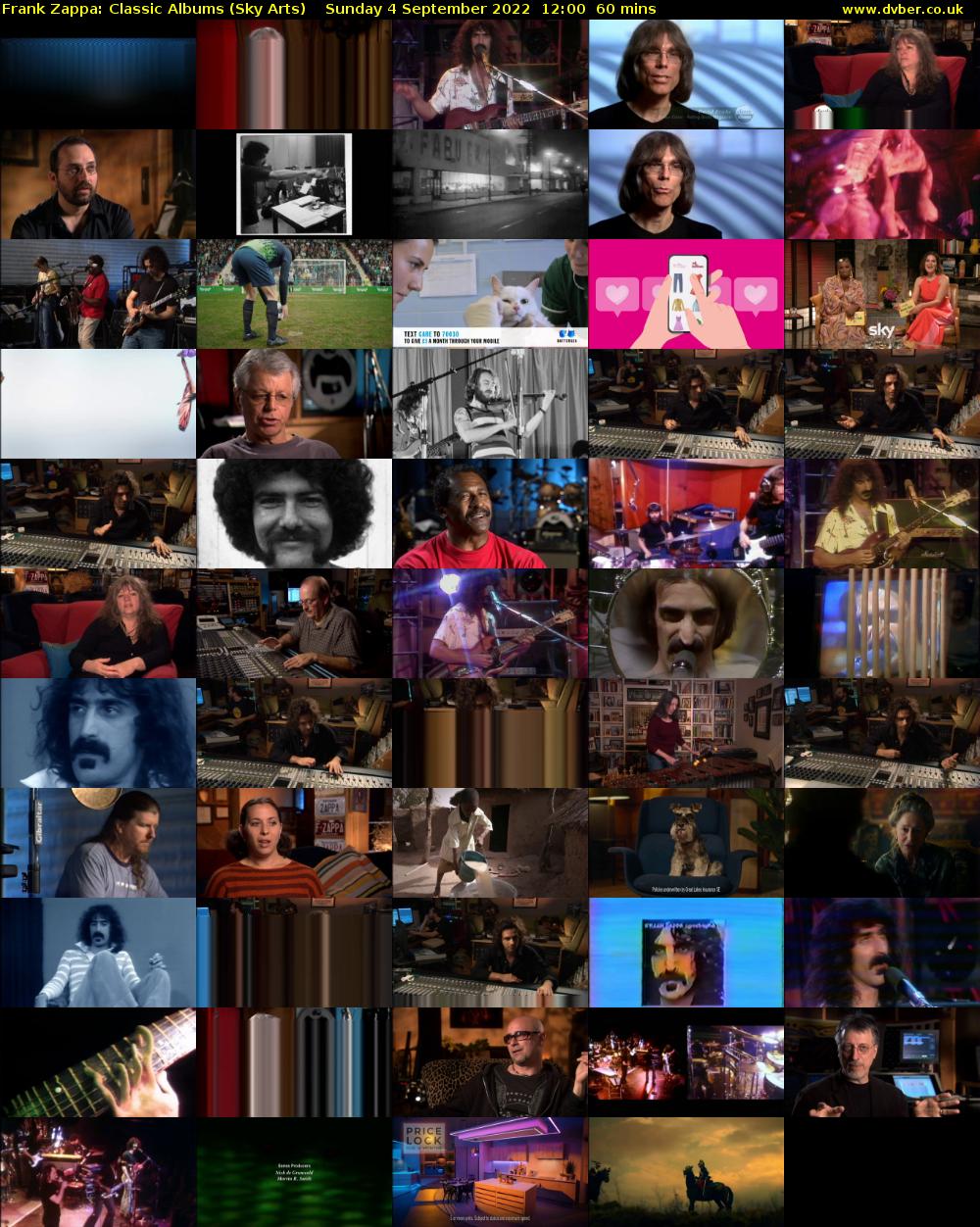 Frank Zappa: Classic Albums (Sky Arts) Sunday 4 September 2022 12:00 - 13:00