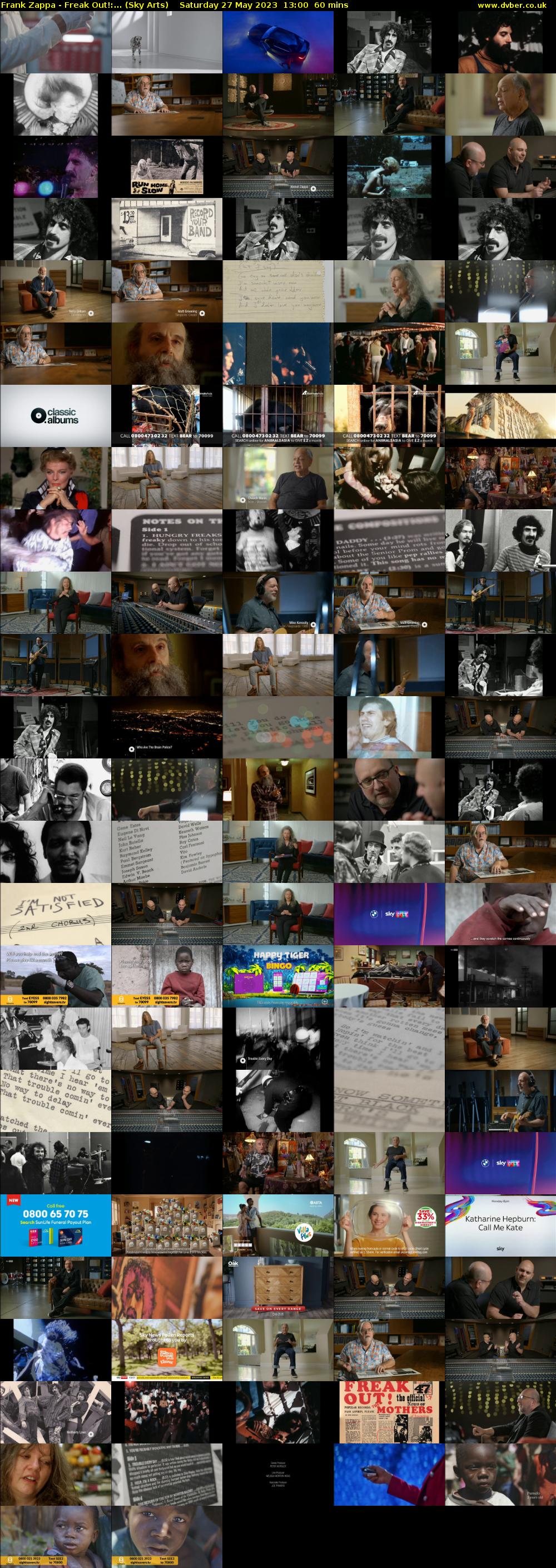 Frank Zappa - Freak Out!:... (Sky Arts) Saturday 27 May 2023 13:00 - 14:00