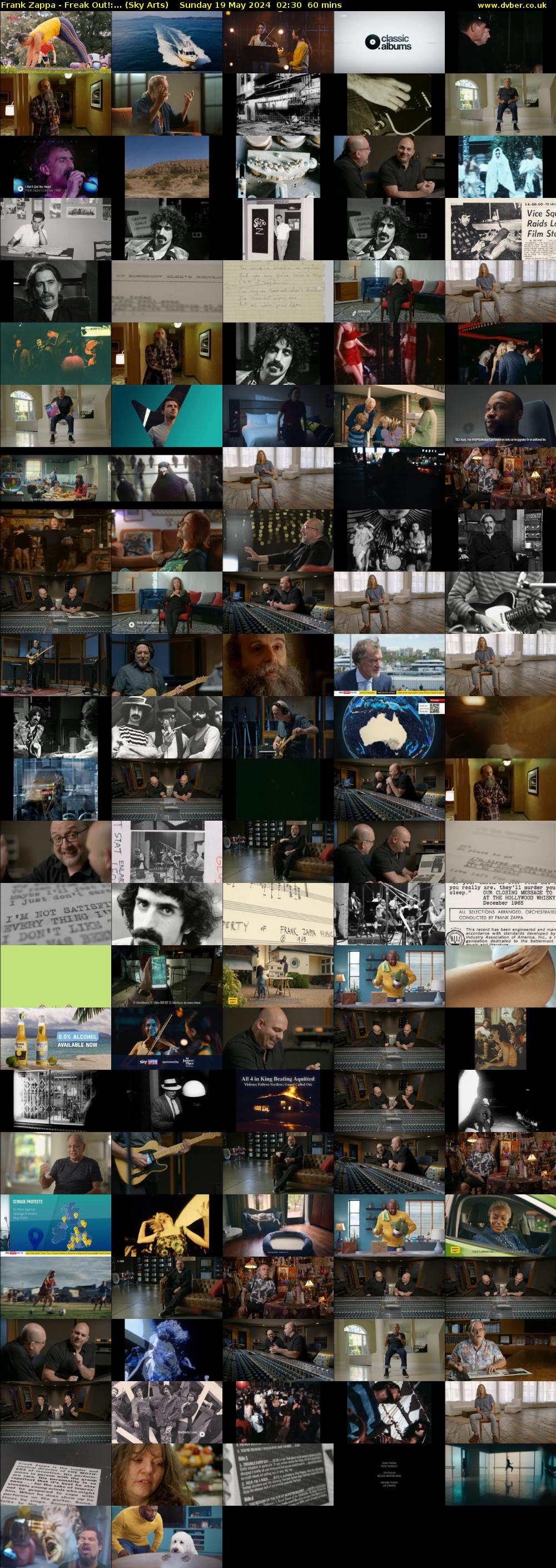 Frank Zappa - Freak Out!:... (Sky Arts) Sunday 19 May 2024 02:30 - 03:30