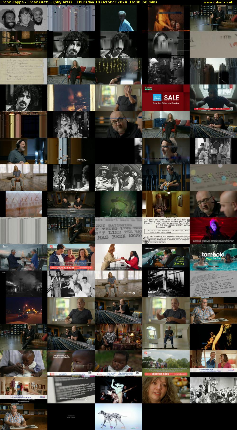 Frank Zappa - Freak Out!:... (Sky Arts) Thursday 10 October 2024 16:00 - 17:00
