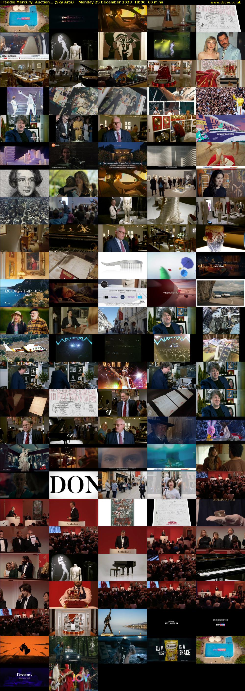 Freddie Mercury: Auction... (Sky Arts) Monday 25 December 2023 18:00 - 19:00