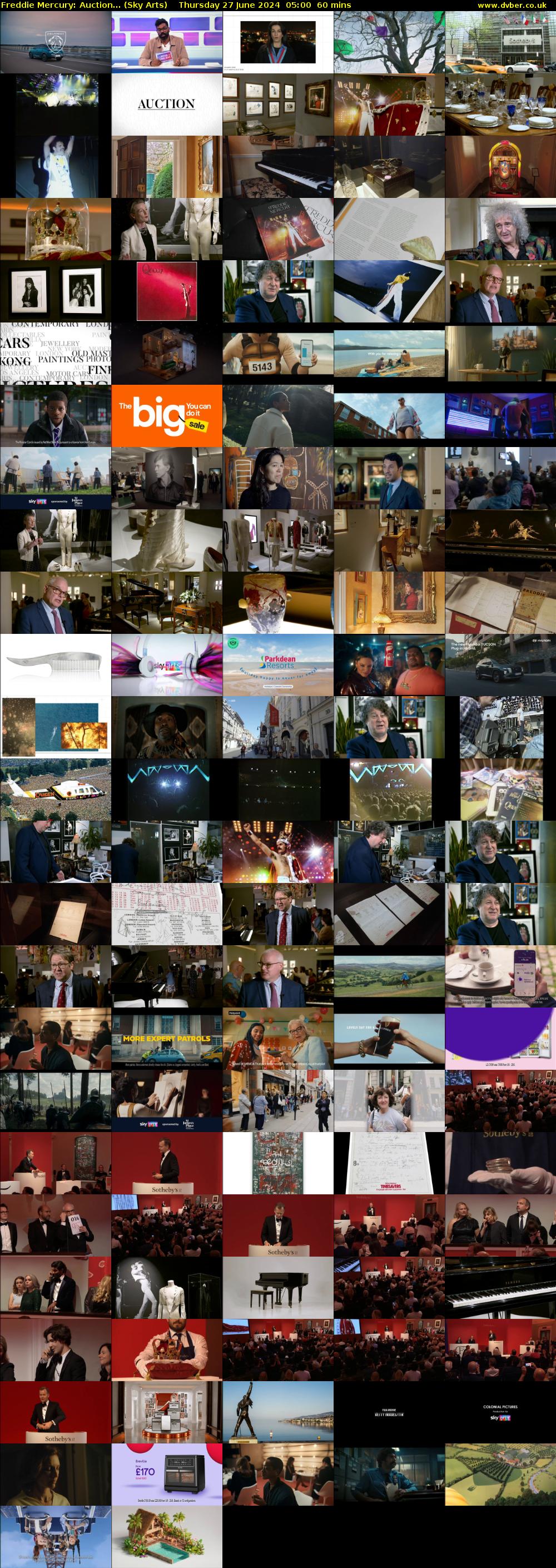 Freddie Mercury: Auction... (Sky Arts) Thursday 27 June 2024 05:00 - 06:00