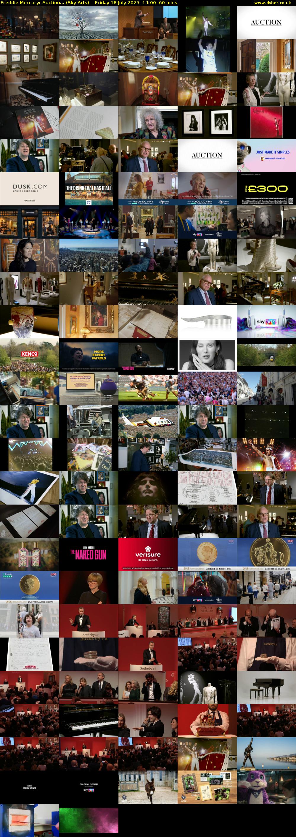 Freddie Mercury: Auction... (Sky Arts) Friday 18 July 2025 14:00 - 15:00