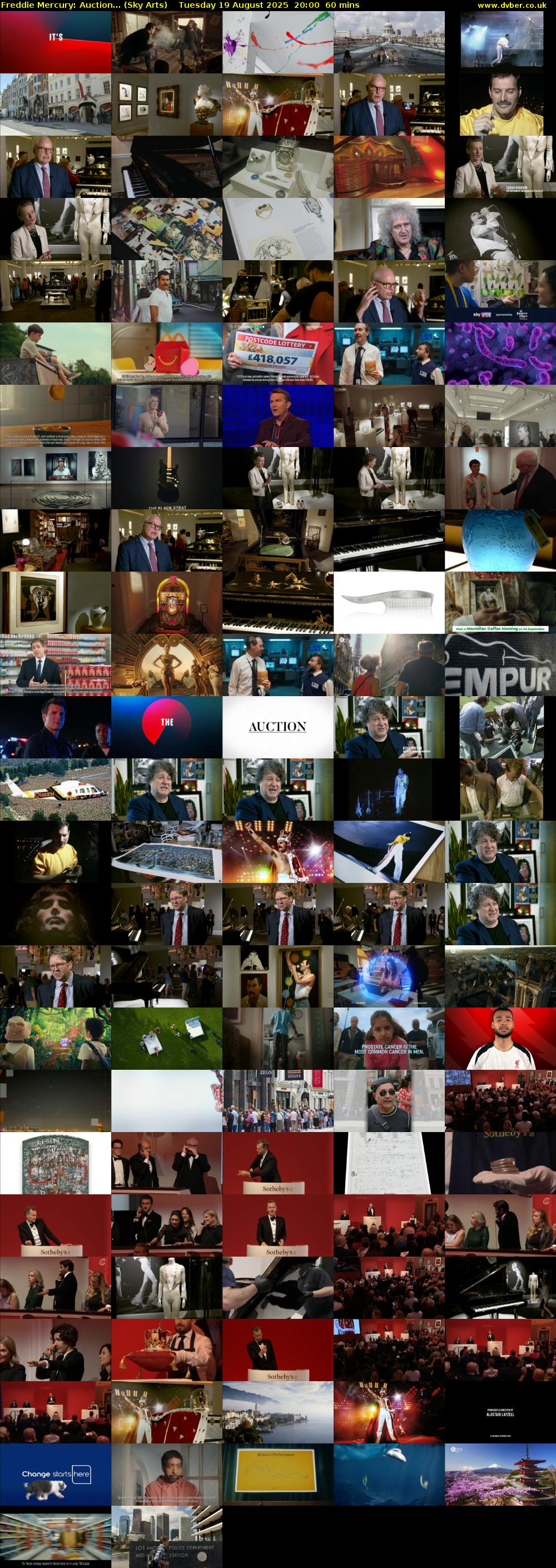 Freddie Mercury: Auction... (Sky Arts) Tuesday 19 August 2025 20:00 - 21:00