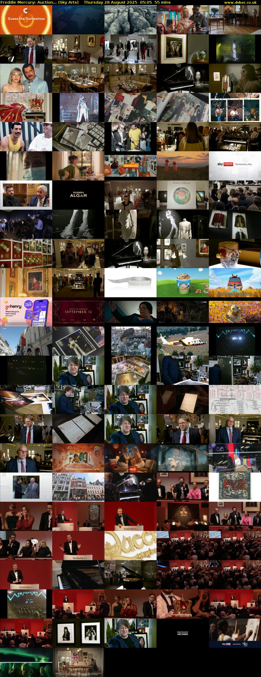 Freddie Mercury: Auction... (Sky Arts) Thursday 28 August 2025 05:05 - 06:00