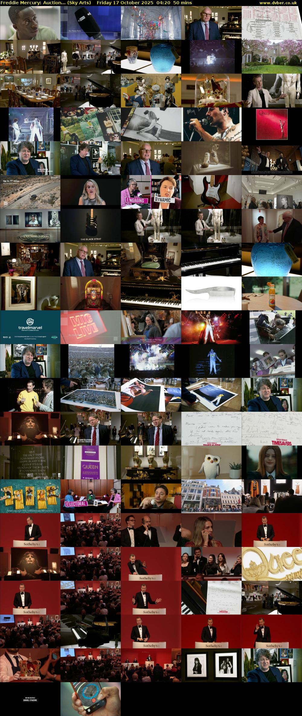 Freddie Mercury: Auction... (Sky Arts) Friday 17 October 2025 04:20 - 05:10