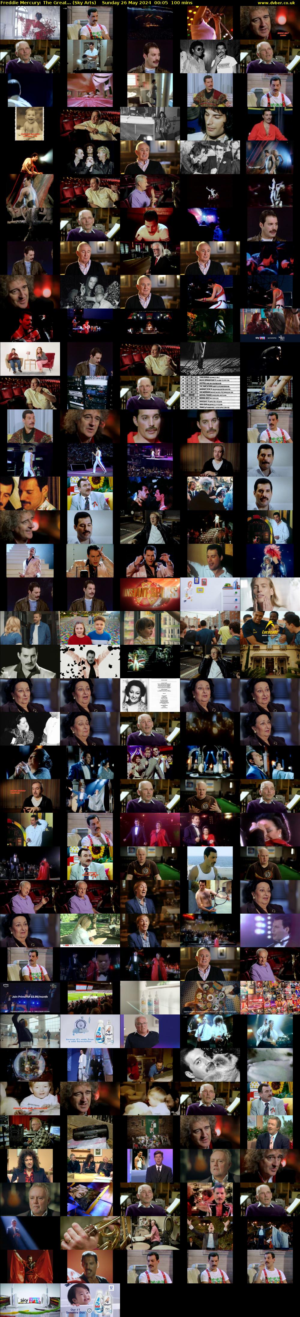 Freddie Mercury: The Great... (Sky Arts) Sunday 26 May 2024 00:05 - 01:45