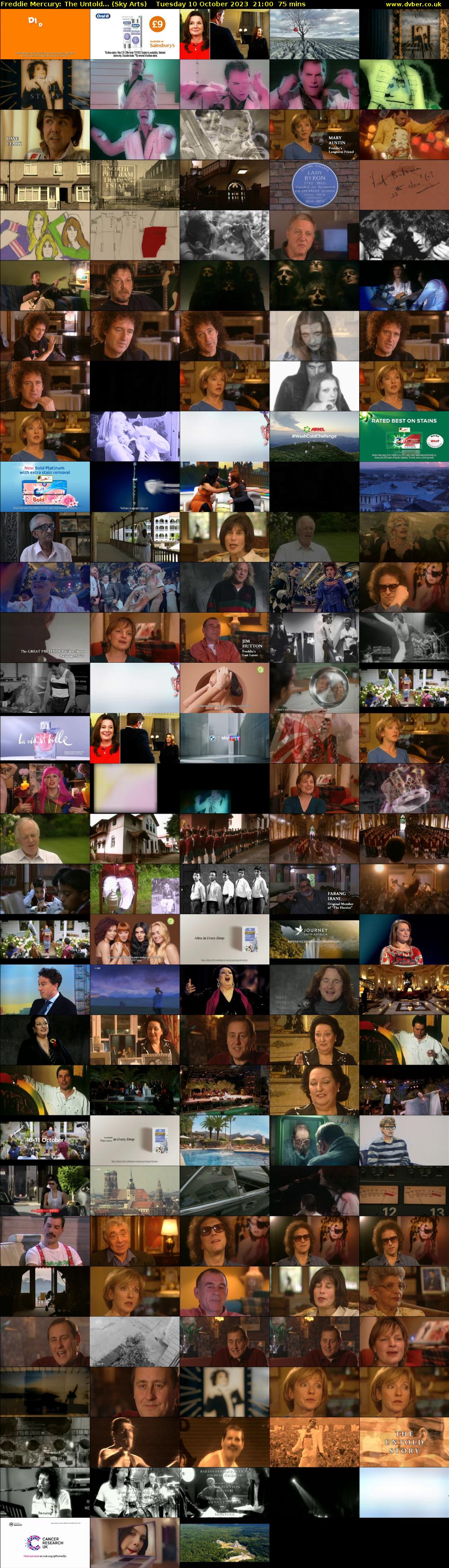 Freddie Mercury: The Untold... (Sky Arts) Tuesday 10 October 2023 21:00 - 22:15
