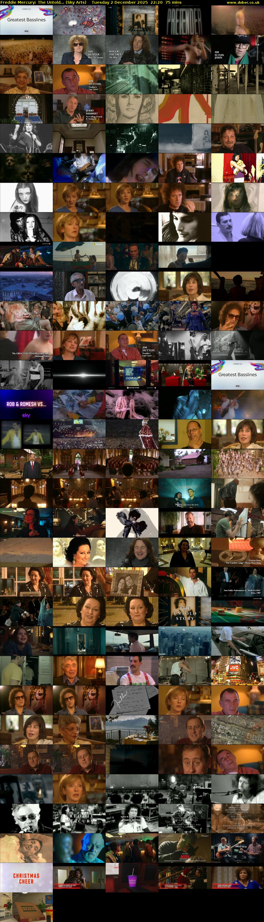 Freddie Mercury: The Untold... (Sky Arts) Tuesday 2 December 2025 22:20 - 23:35