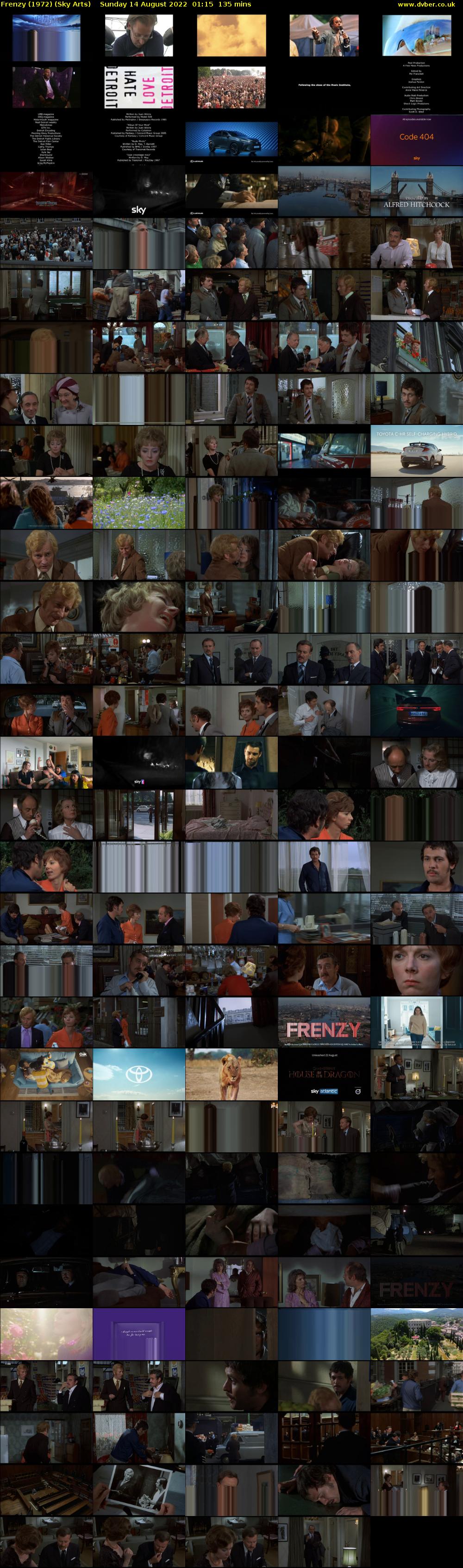 Frenzy (1972) (Sky Arts) Sunday 14 August 2022 01:15 - 03:30