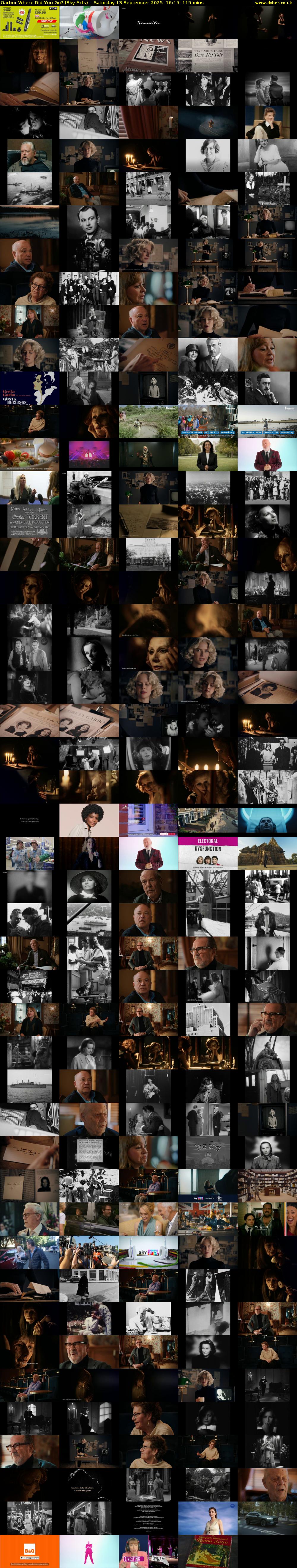 Garbo: Where Did You Go? (Sky Arts) Saturday 13 September 2025 16:15 - 18:10