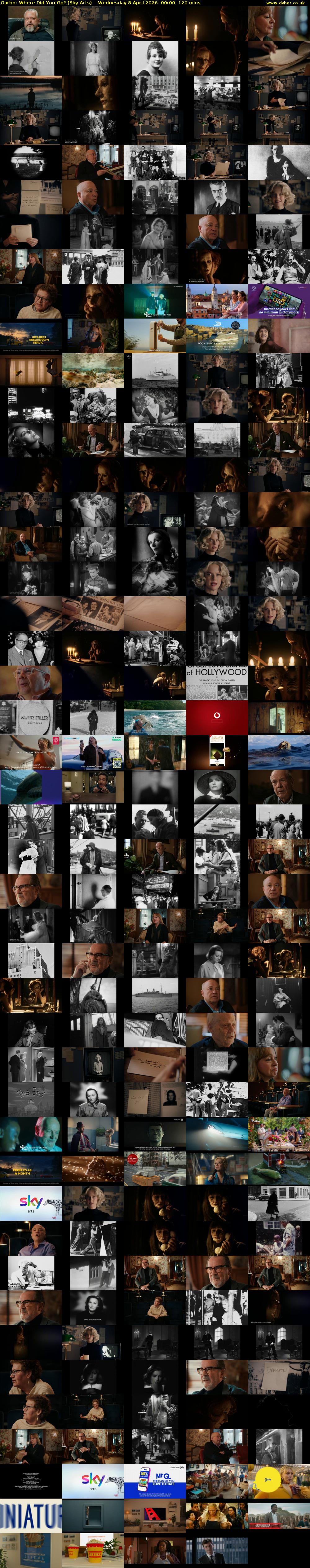 Garbo: Where Did You Go? (Sky Arts) Wednesday 8 April 2026 00:00 - 02:00