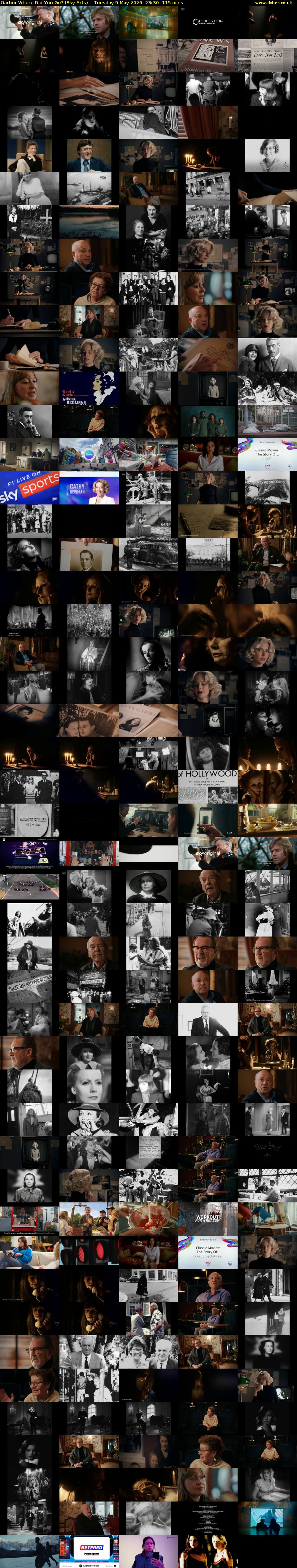 Garbo: Where Did You Go? (Sky Arts) Tuesday 5 May 2026 23:30 - 01:25