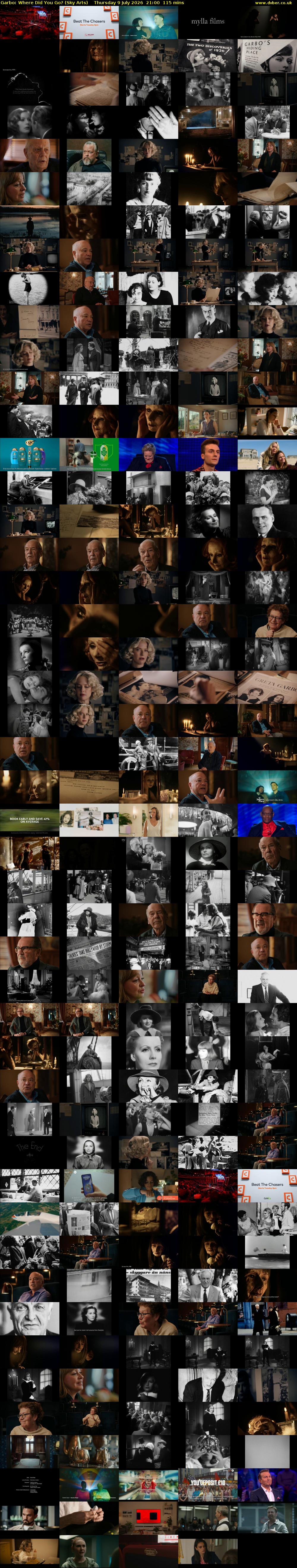 Garbo: Where Did You Go? (Sky Arts) Thursday 9 July 2026 21:00 - 22:55