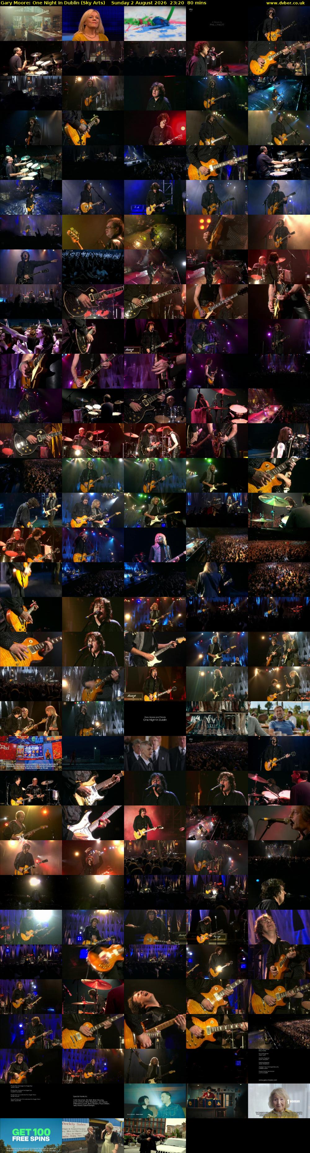 Gary Moore: One Night In Dublin (Sky Arts) Sunday 2 August 2026 23:20 - 00:40