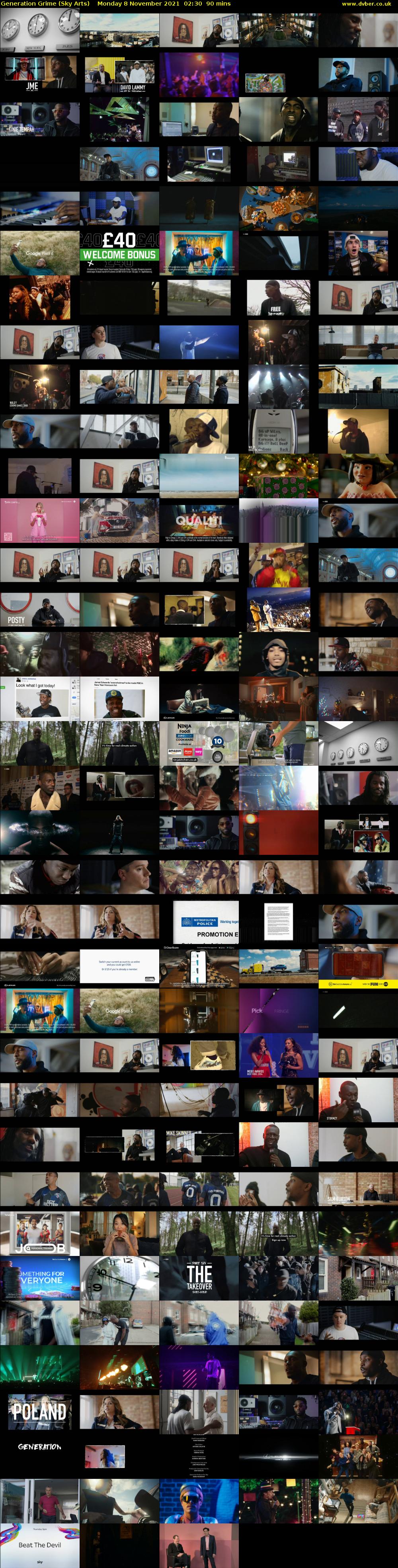 Generation Grime (Sky Arts) Monday 8 November 2021 02:30 - 04:00