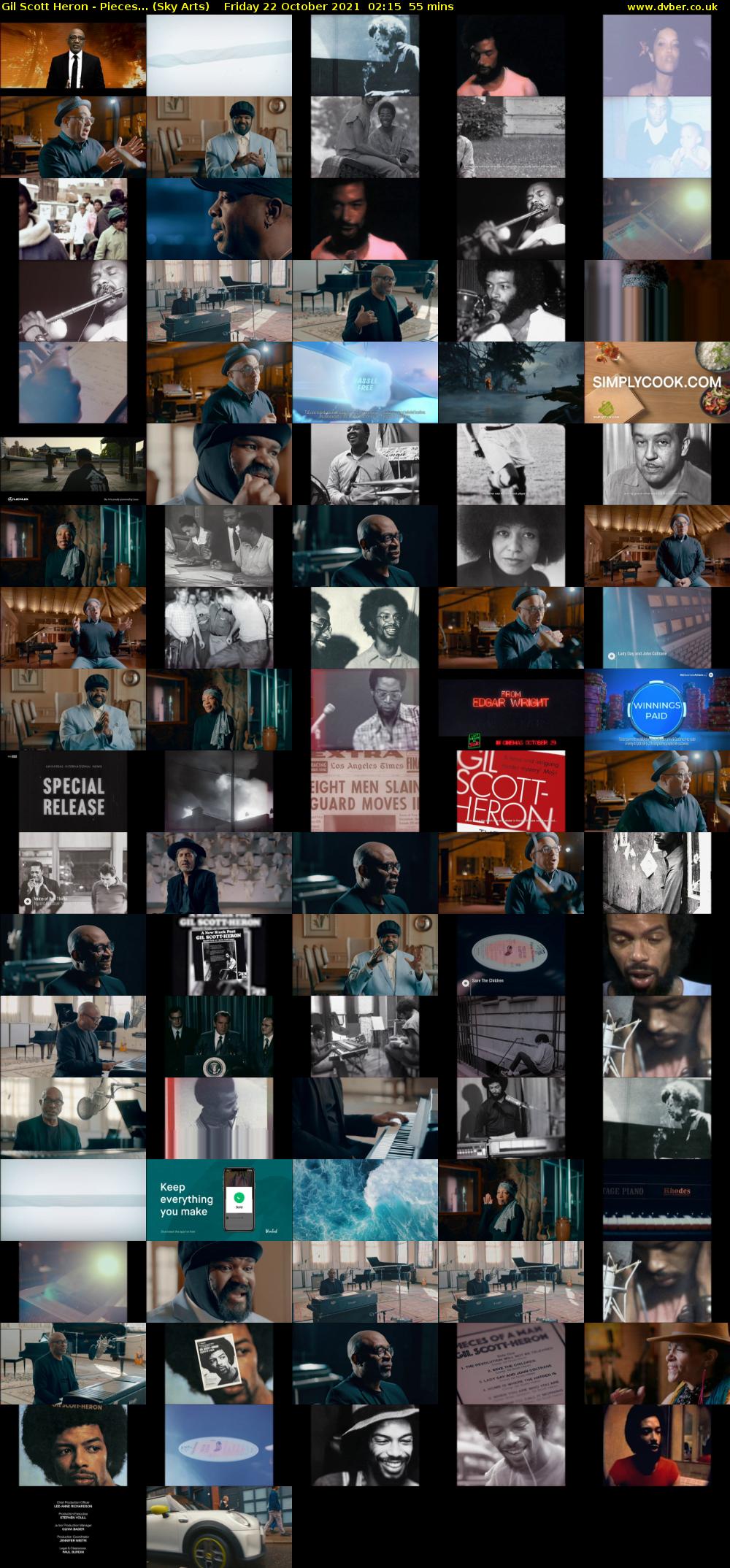 Gil Scott Heron - Pieces... (Sky Arts) Friday 22 October 2021 02:15 - 03:10
