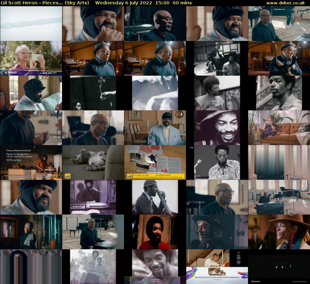 Gil Scott Heron - Pieces... (Sky Arts) Wednesday 6 July 2022 15:00 - 16:00