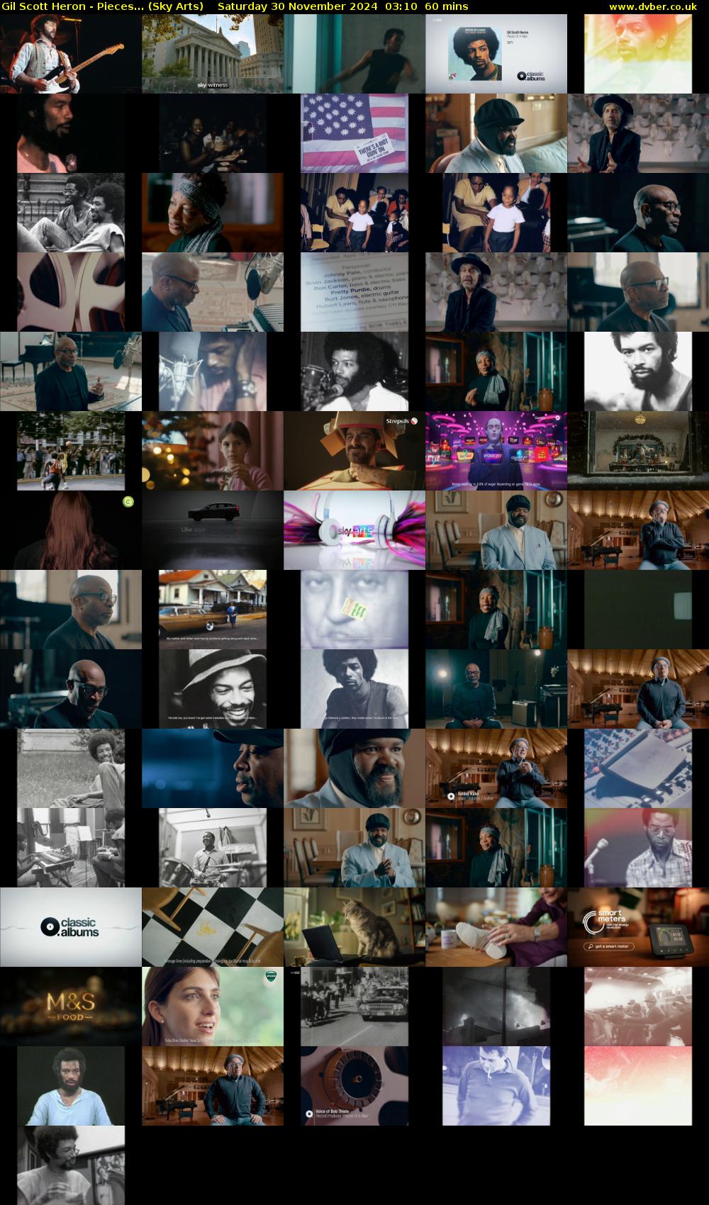 Gil Scott Heron - Pieces... (Sky Arts) Saturday 30 November 2024 03:10 - 04:10