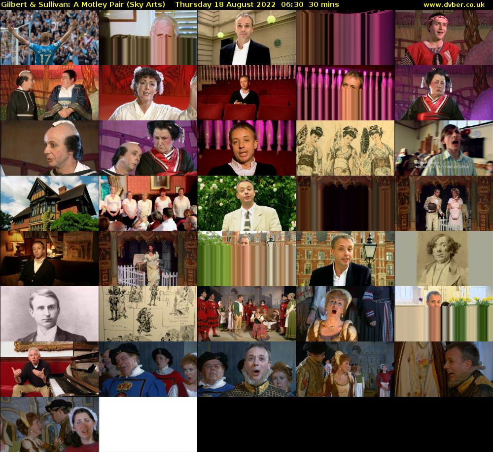 Gilbert & Sullivan: A Motley Pair (Sky Arts) Thursday 18 August 2022 06:30 - 07:00