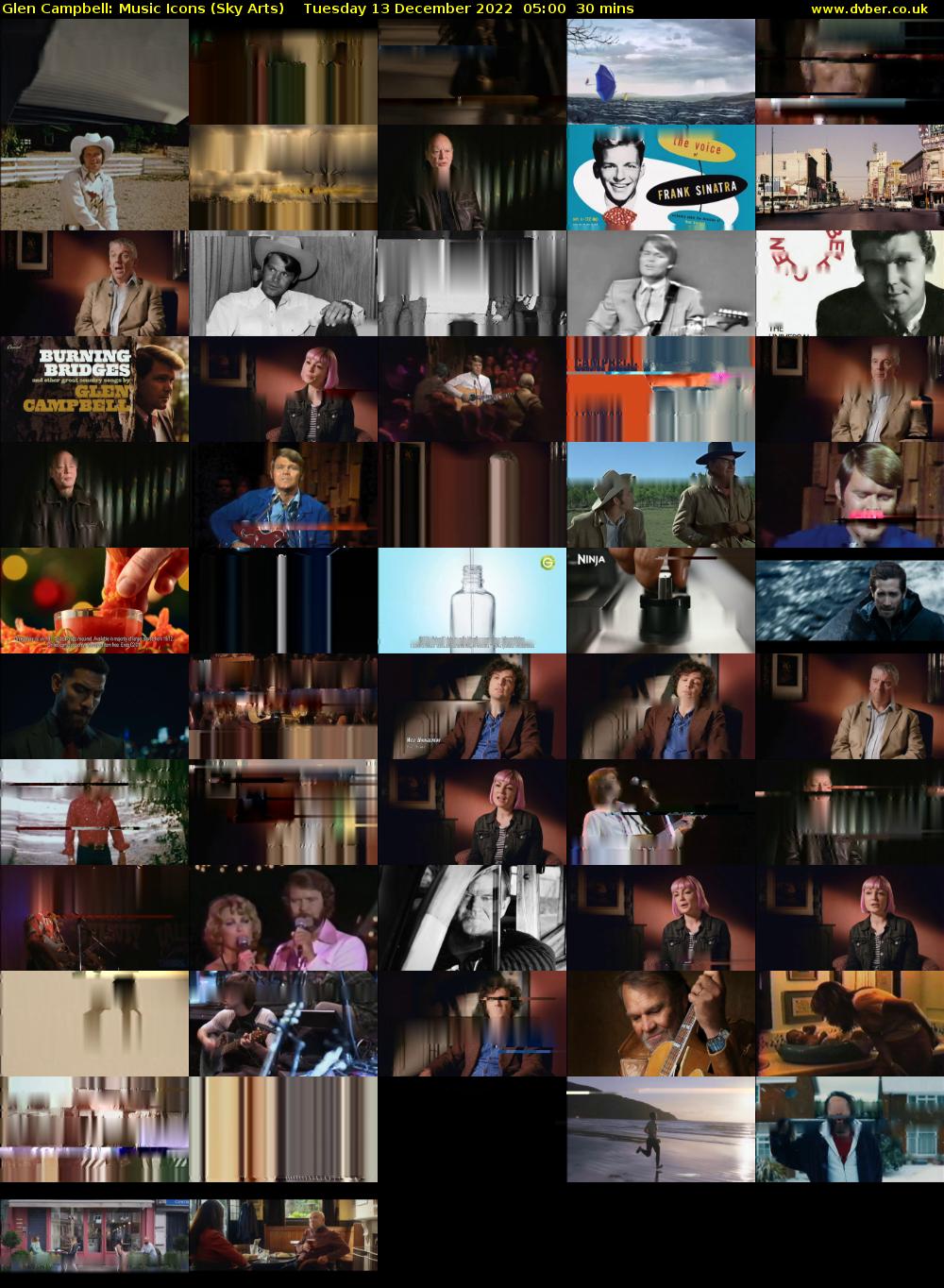 Glen Campbell: Music Icons (Sky Arts) Tuesday 13 December 2022 05:00 - 05:30