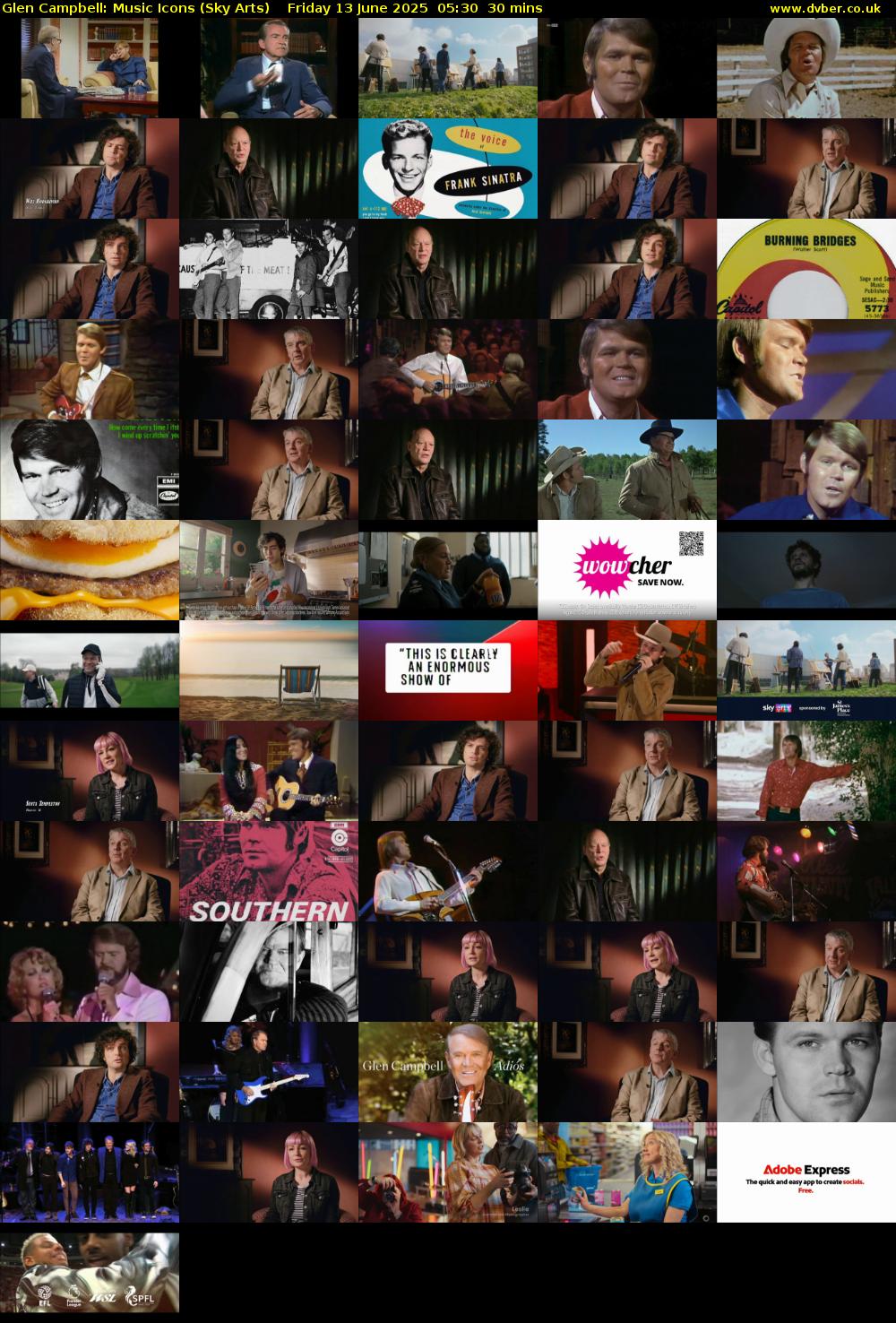Glen Campbell: Music Icons (Sky Arts) Friday 13 June 2025 05:30 - 06:00