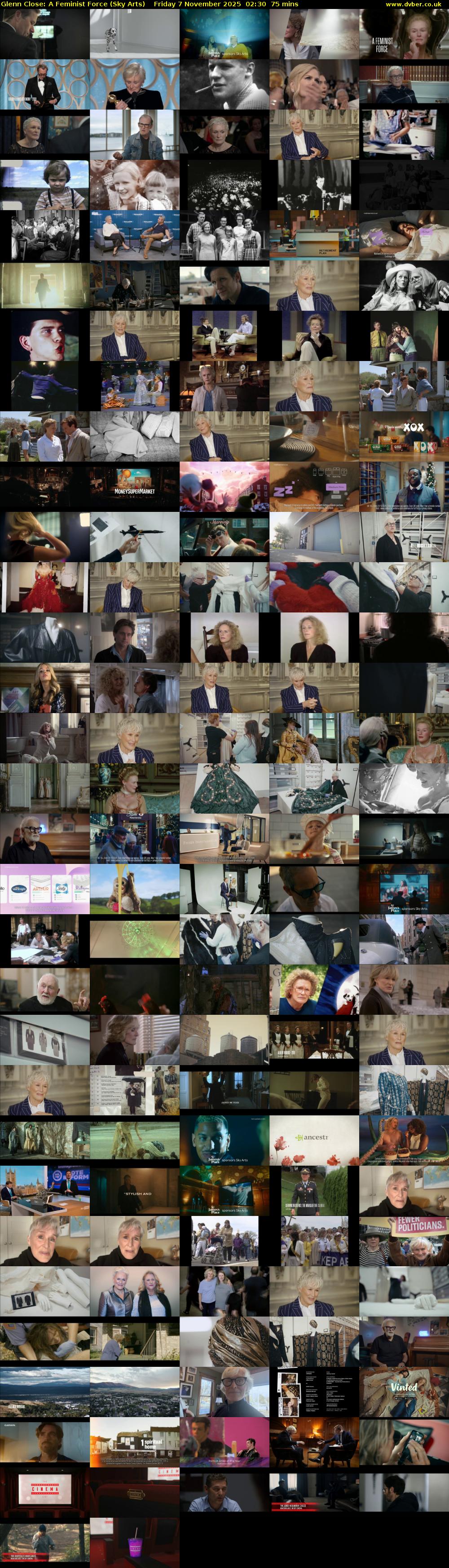 Glenn Close: A Feminist Force (Sky Arts) Friday 7 November 2025 02:30 - 03:45