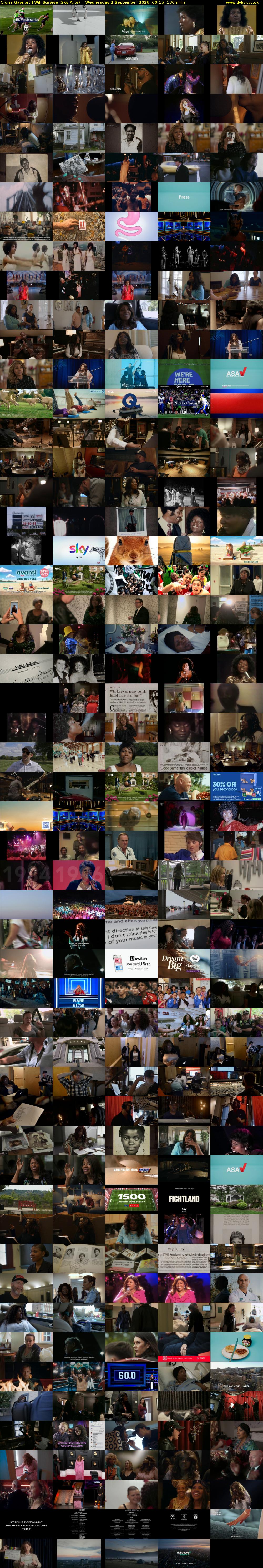 Gloria Gaynor: I Will Survive (Sky Arts) Wednesday 2 September 2026 00:15 - 02:25