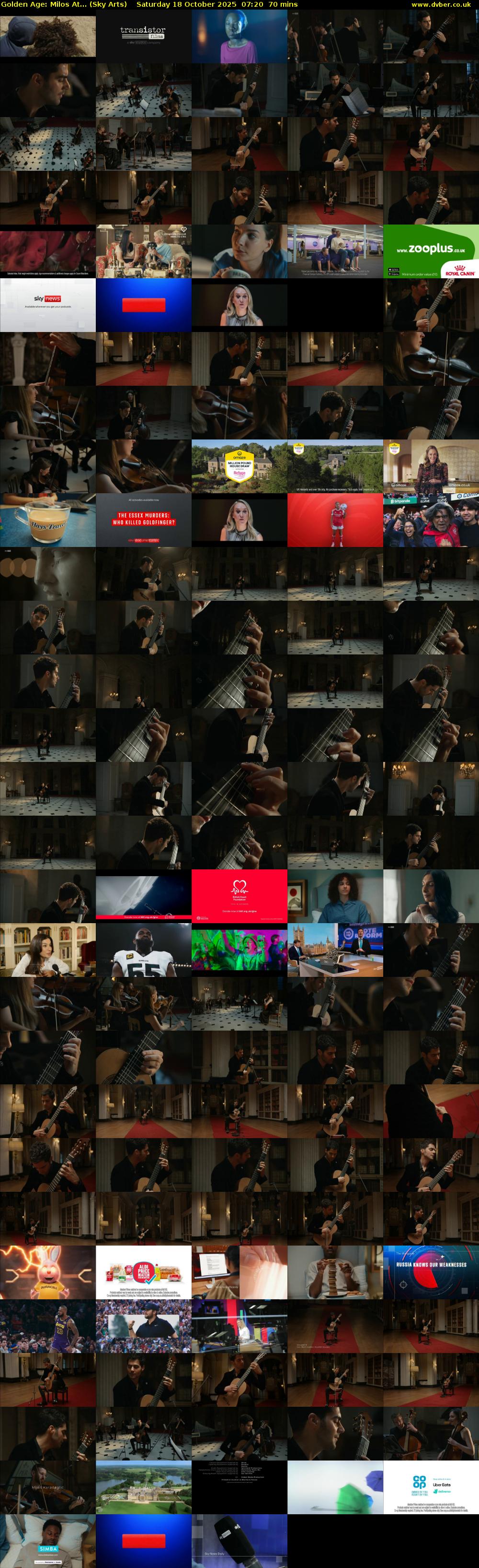 Golden Age: Milos At... (Sky Arts) Saturday 18 October 2025 07:20 - 08:30