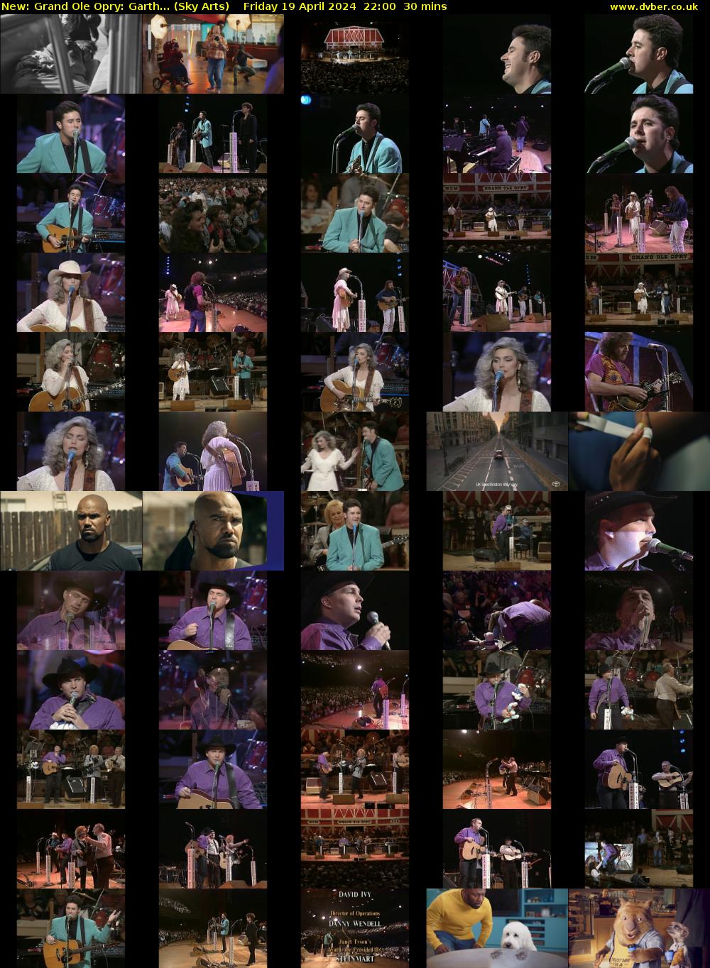 Grand Ole Opry: Garth... (Sky Arts) Friday 19 April 2024 22:00 - 22:30
