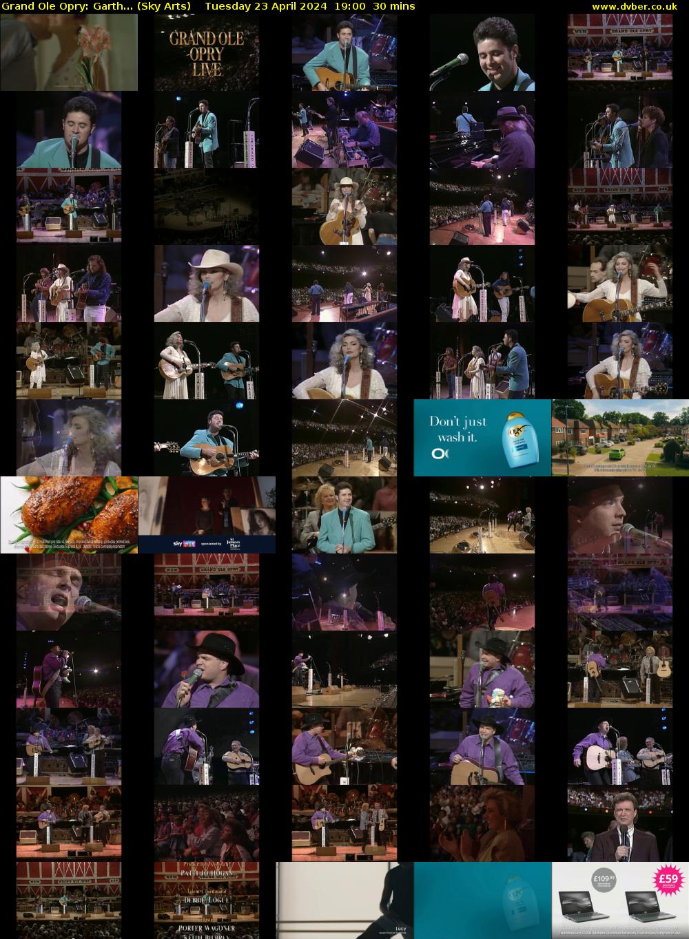 Grand Ole Opry: Garth... (Sky Arts) Tuesday 23 April 2024 19:00 - 19:30