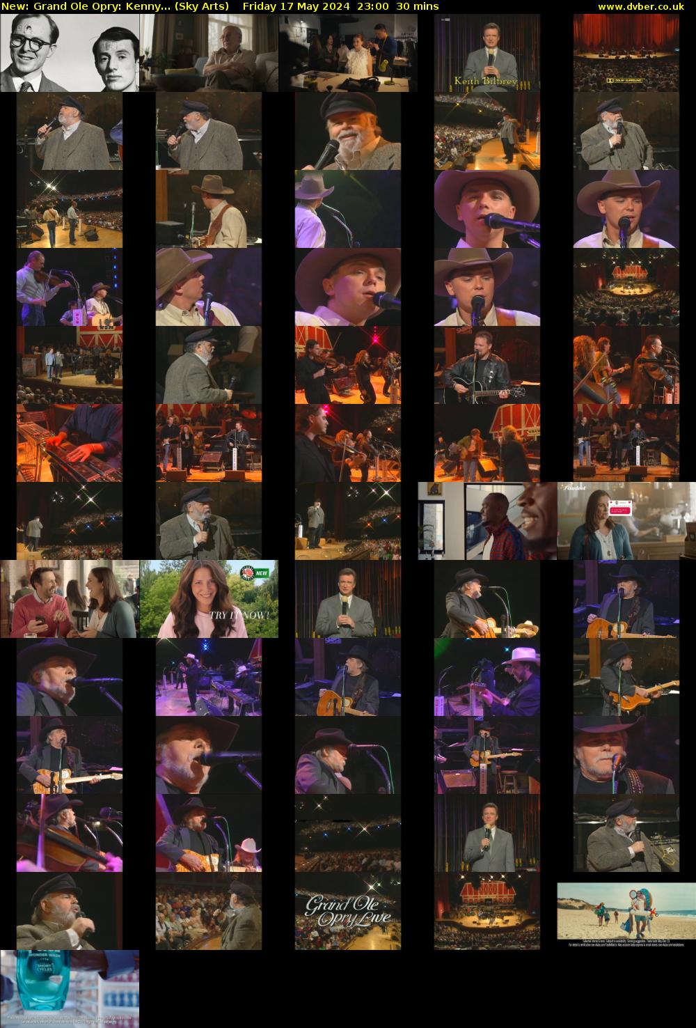 Grand Ole Opry: Kenny... (Sky Arts) Friday 17 May 2024 23:00 - 23:30