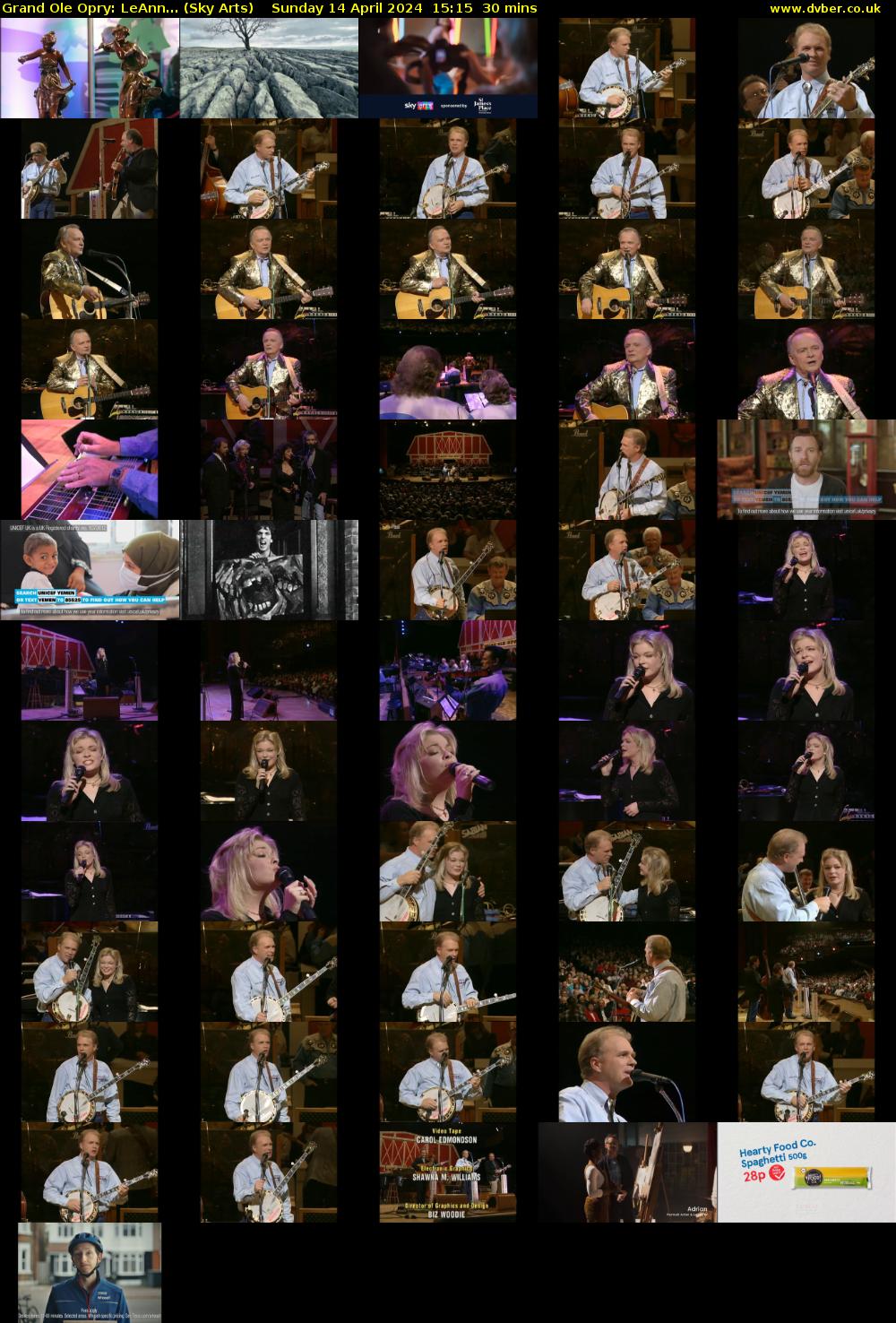 Grand Ole Opry: LeAnn... (Sky Arts) Sunday 14 April 2024 15:15 - 15:45