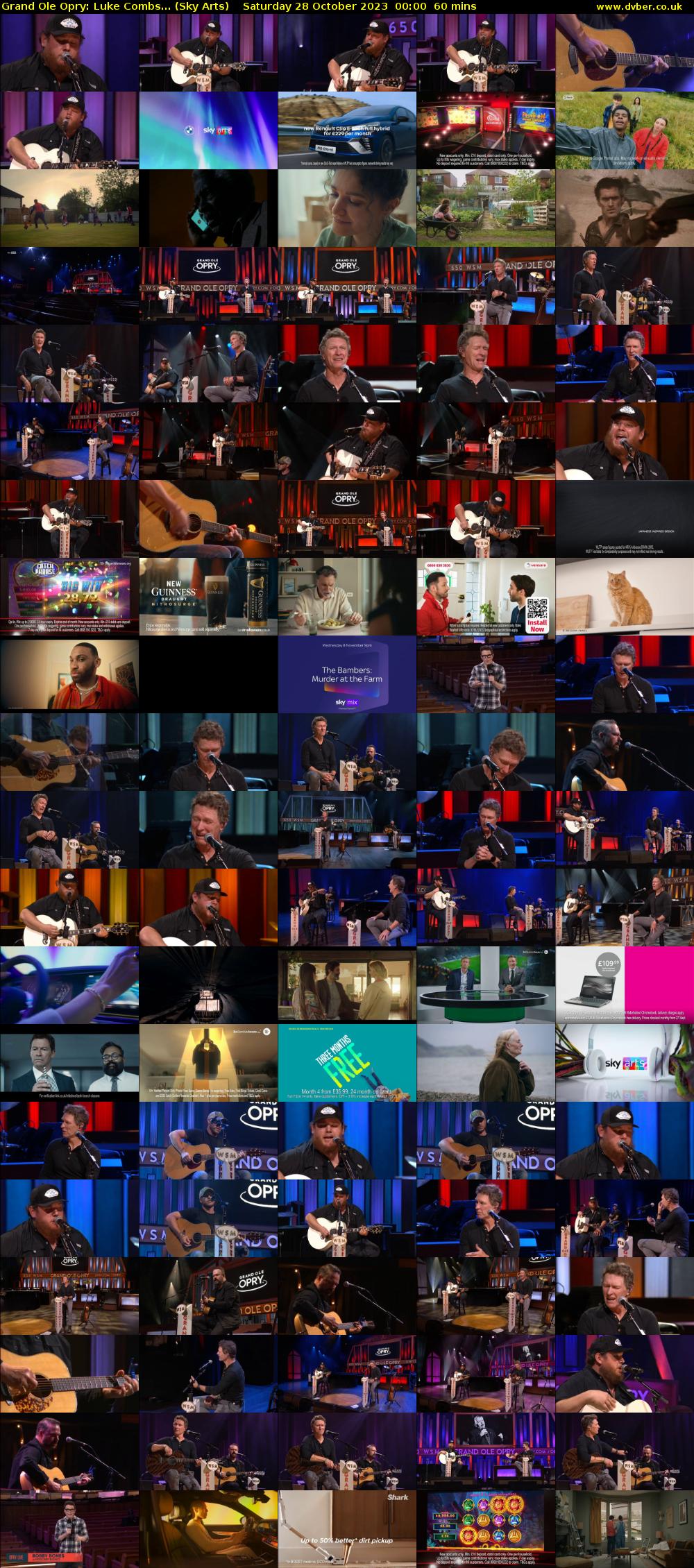 Grand Ole Opry: Luke Combs... (Sky Arts) Saturday 28 October 2023 00:00 - 01:00
