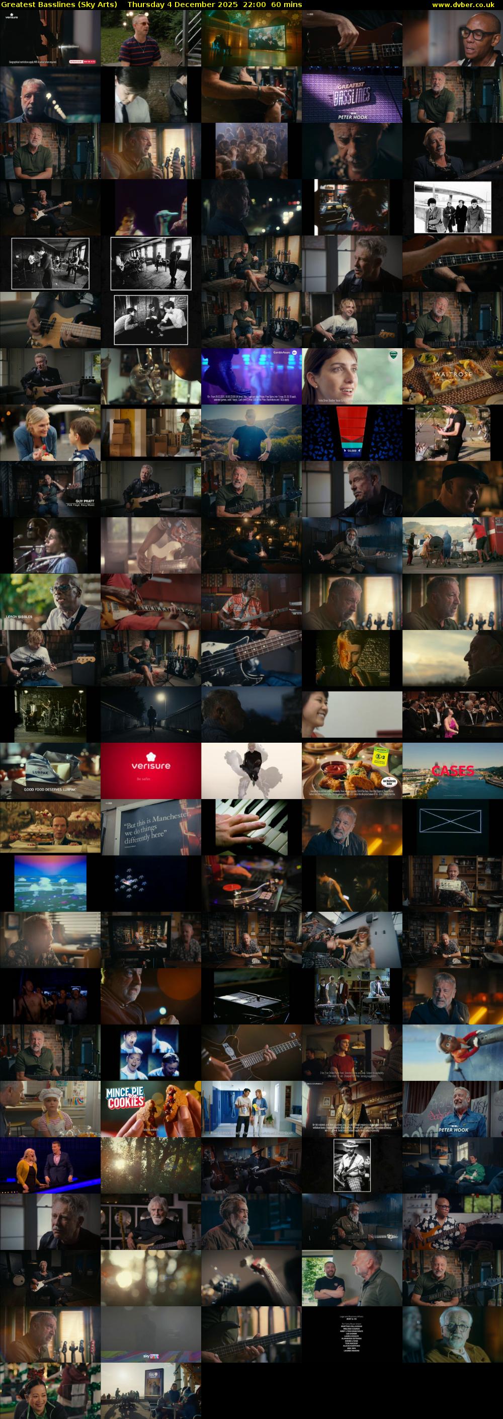 Greatest Basslines (Sky Arts) Thursday 4 December 2025 22:00 - 23:00