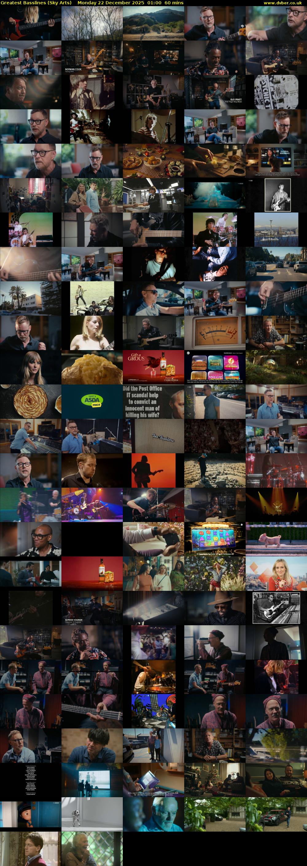 Greatest Basslines (Sky Arts) Monday 22 December 2025 01:00 - 02:00