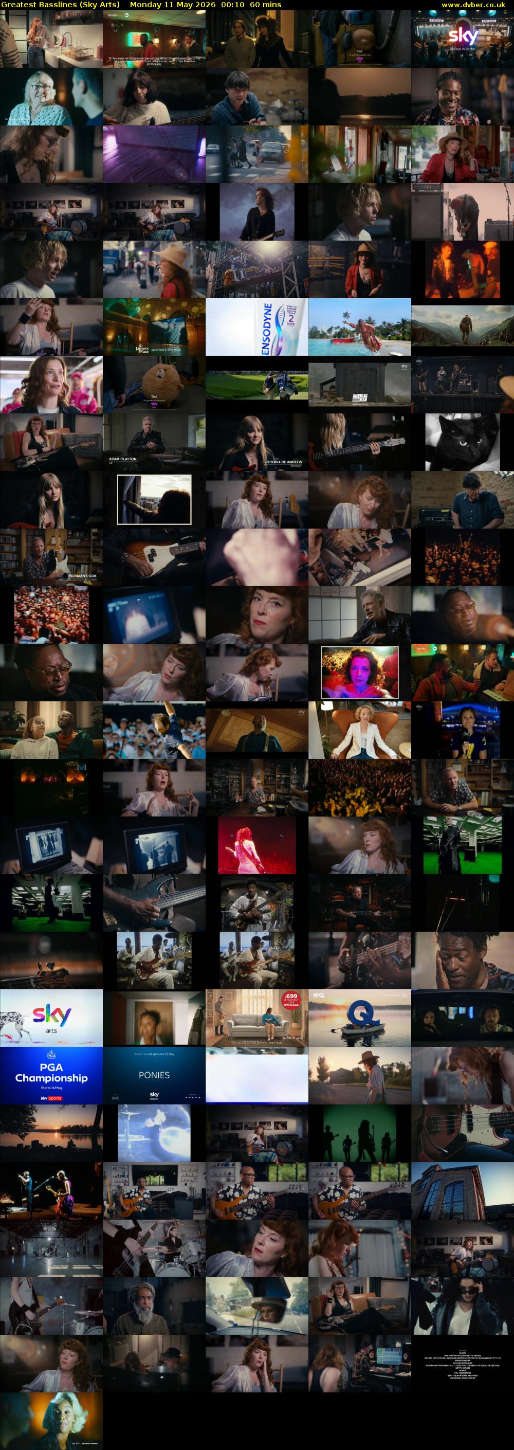 Greatest Basslines (Sky Arts) Monday 11 May 2026 00:10 - 01:10