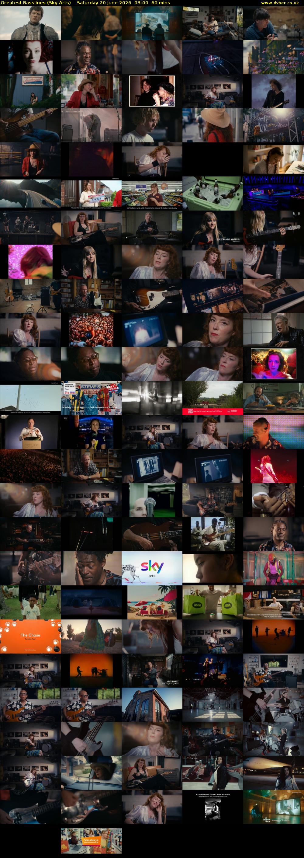 Greatest Basslines (Sky Arts) Saturday 20 June 2026 03:00 - 04:00