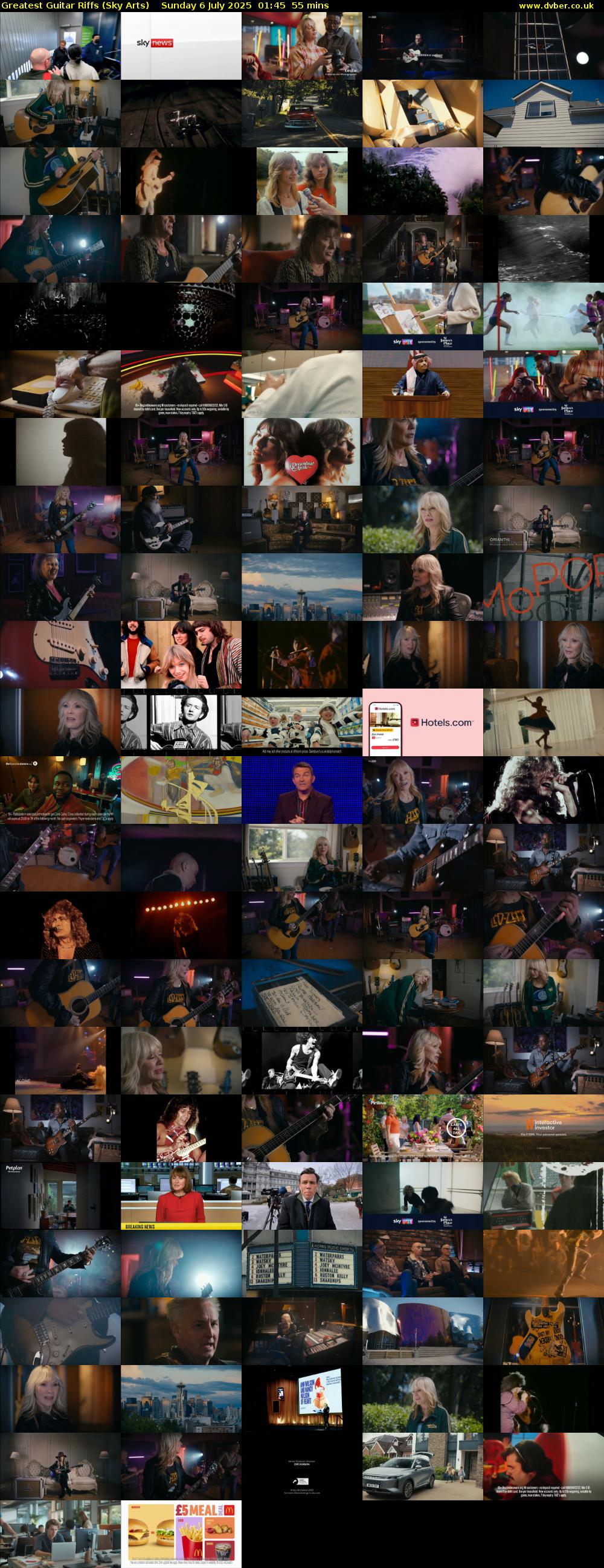 Greatest Guitar Riffs (Sky Arts) Sunday 6 July 2025 01:45 - 02:40