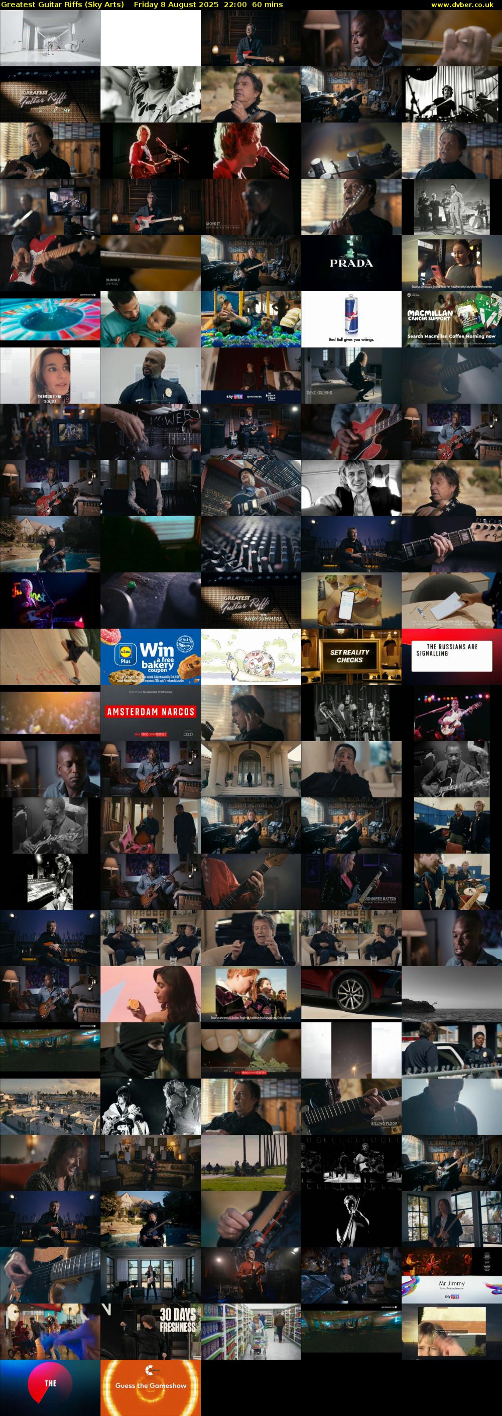 Greatest Guitar Riffs (Sky Arts) Friday 8 August 2025 22:00 - 23:00
