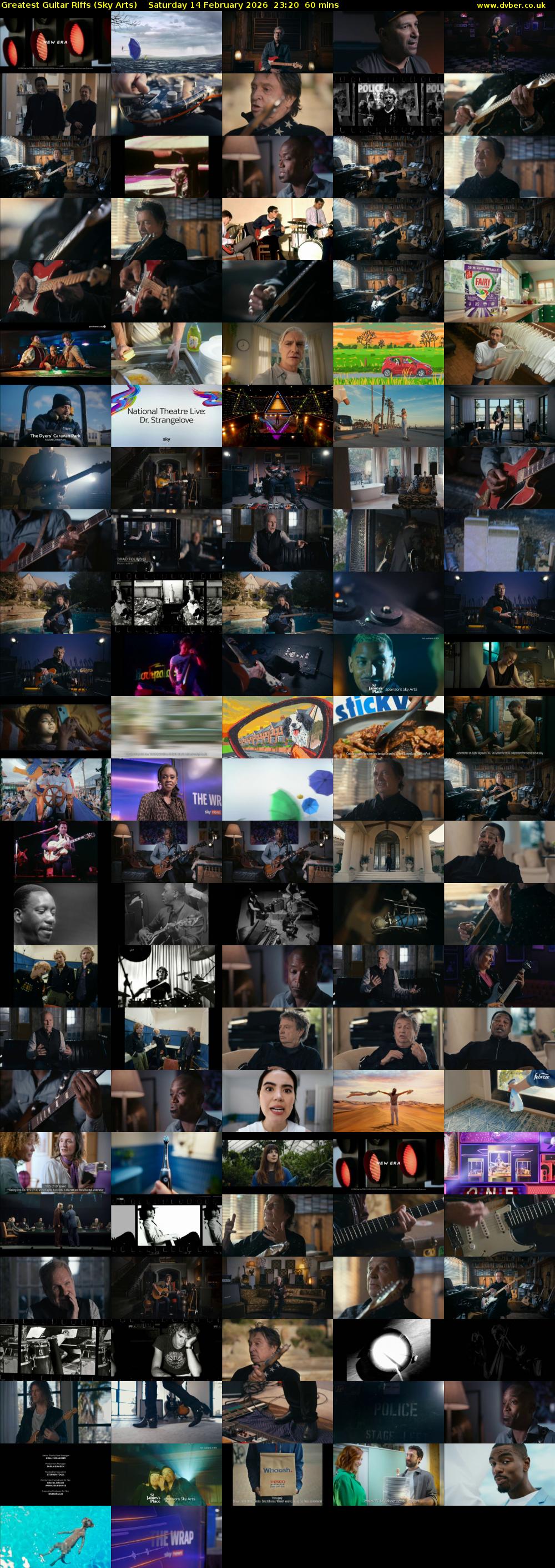 Greatest Guitar Riffs (Sky Arts) Saturday 14 February 2026 23:20 - 00:20