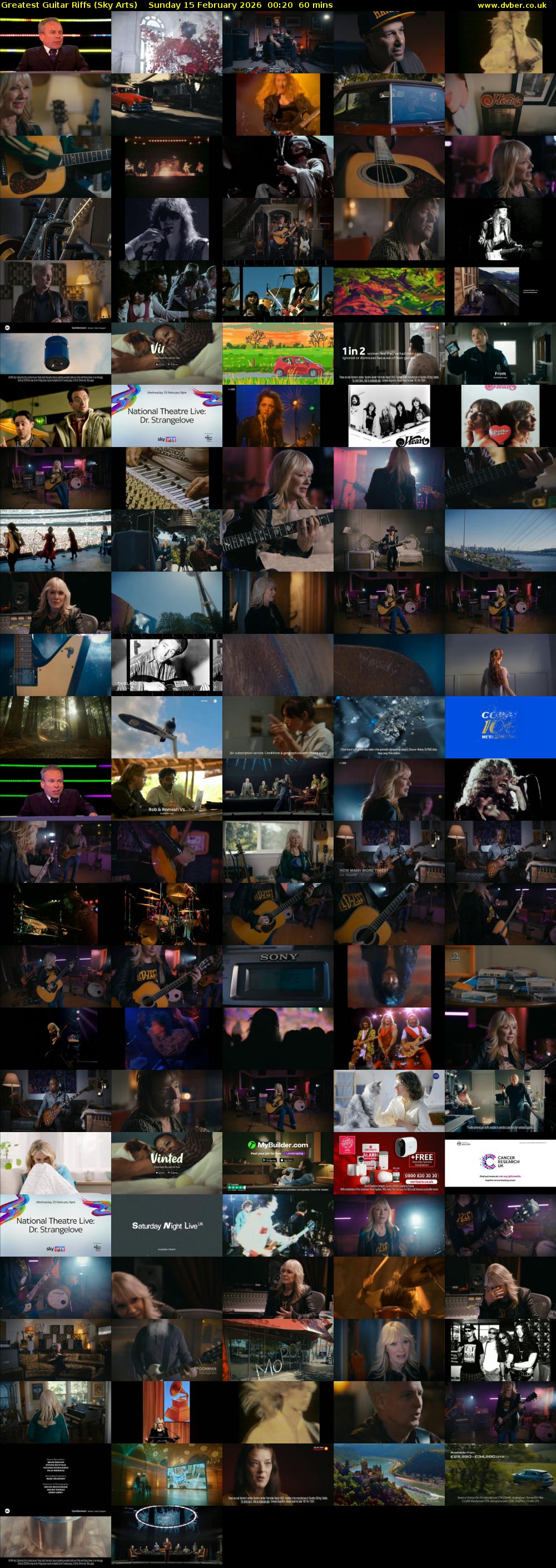 Greatest Guitar Riffs (Sky Arts) Sunday 15 February 2026 00:20 - 01:20