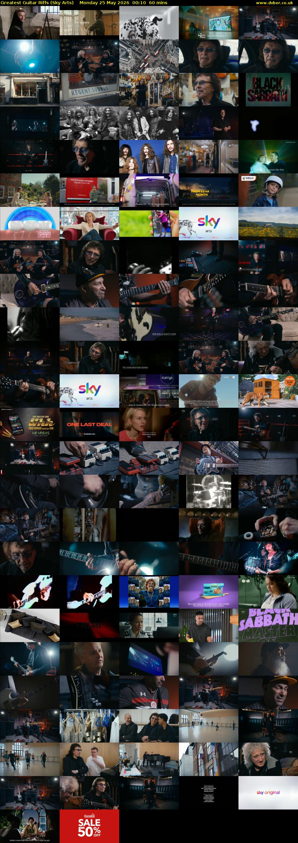 Greatest Guitar Riffs (Sky Arts) Monday 25 May 2026 00:10 - 01:10