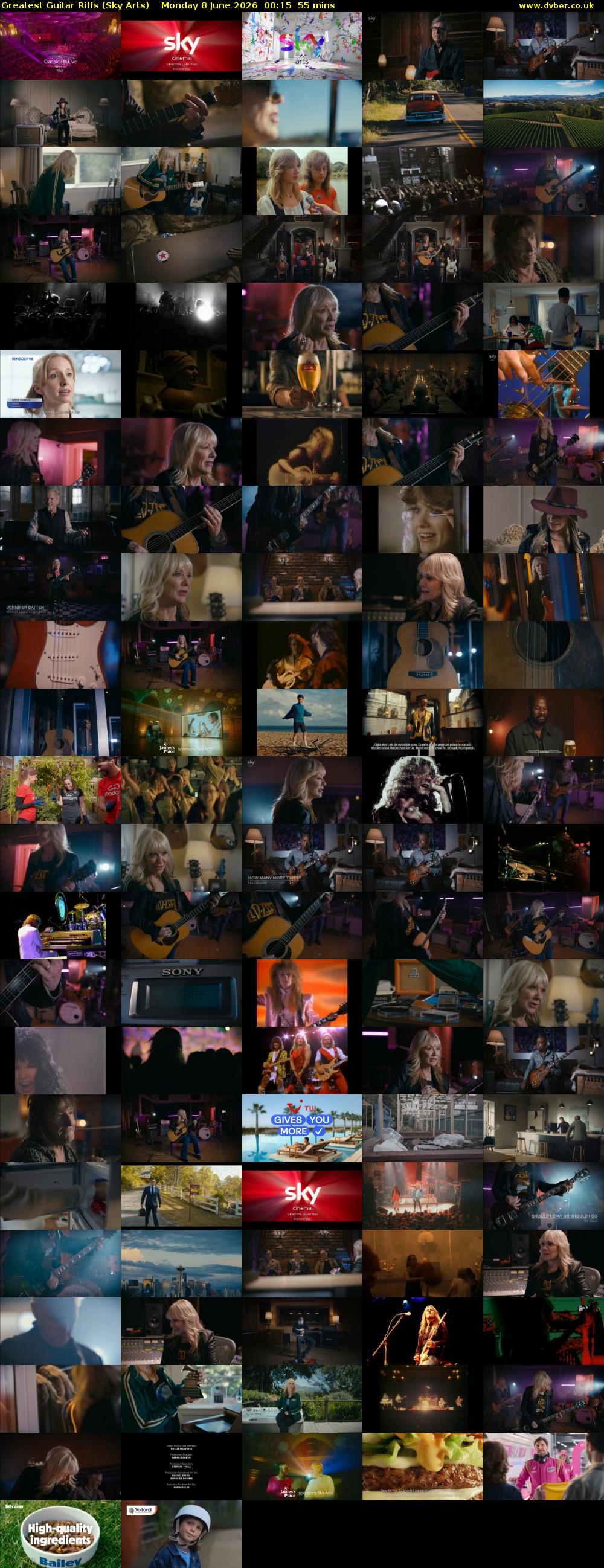 Greatest Guitar Riffs (Sky Arts) Monday 8 June 2026 00:15 - 01:10