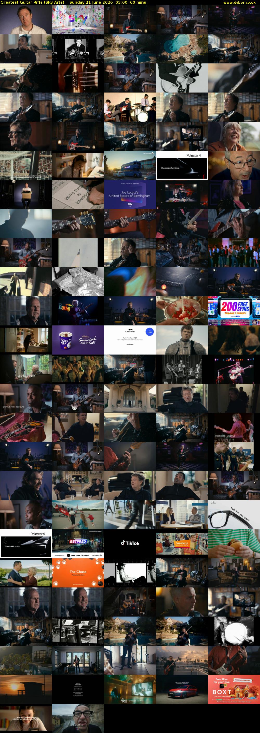 Greatest Guitar Riffs (Sky Arts) Sunday 21 June 2026 03:00 - 04:00