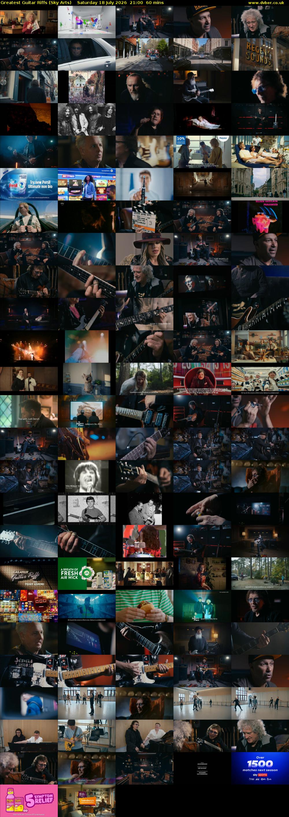 Greatest Guitar Riffs (Sky Arts) Saturday 18 July 2026 21:00 - 22:00