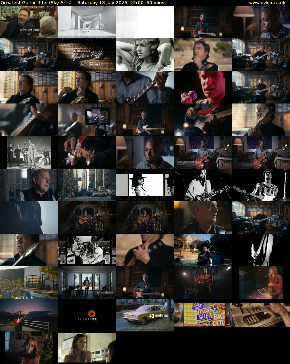 Greatest Guitar Riffs (Sky Arts) Saturday 18 July 2026 22:00 - 23:00