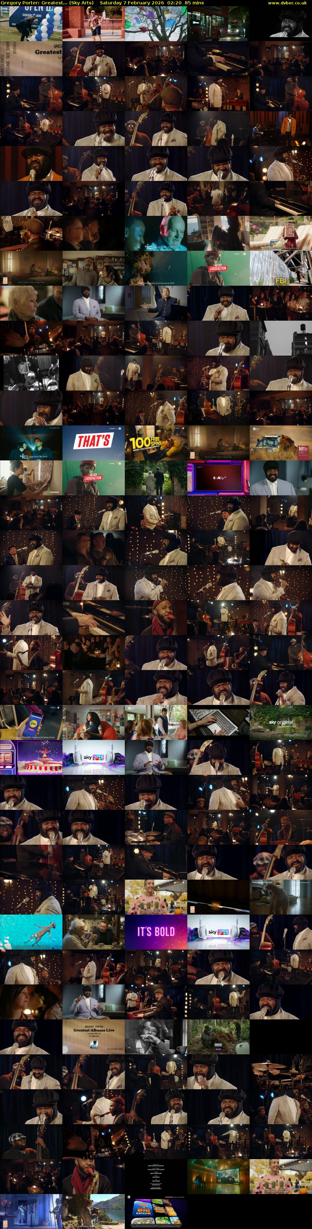 Gregory Porter: Greatest... (Sky Arts) Saturday 7 February 2026 02:20 - 03:45
