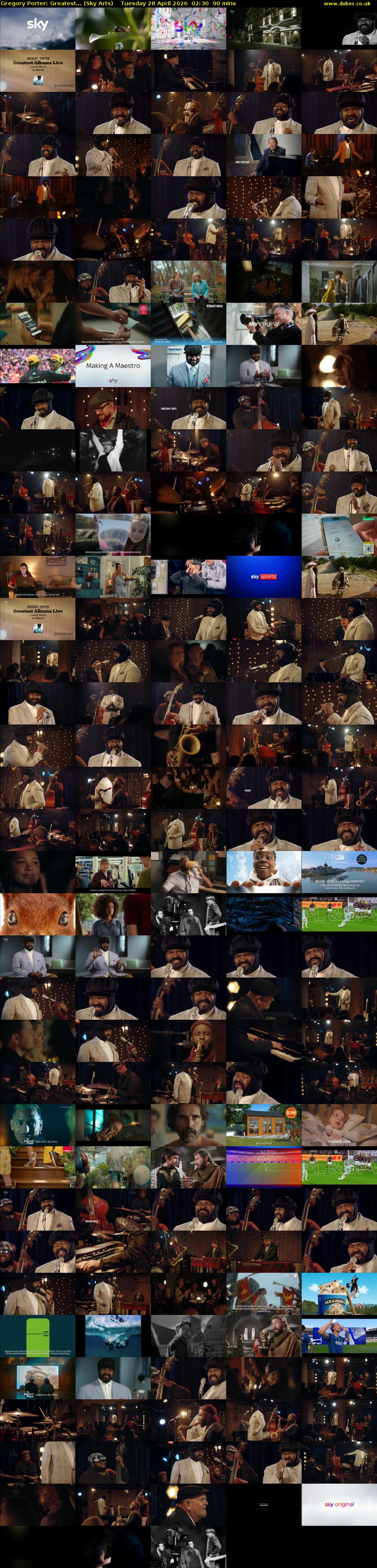 Gregory Porter: Greatest... (Sky Arts) Tuesday 28 April 2026 02:30 - 04:00
